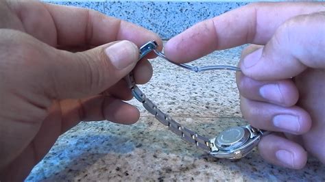 how to extend a vintage rolex fold over clasp|how to tighten clasp on watch.